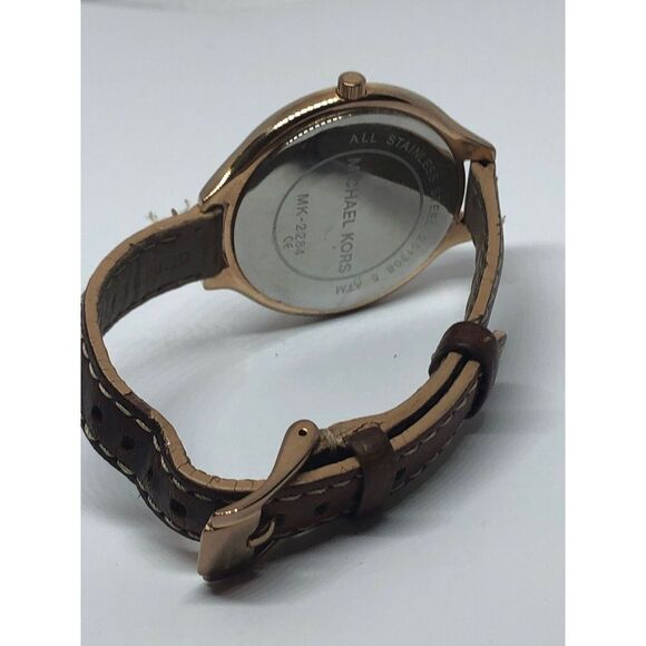 Michael Kors MK284 Women's Brown Leather Analog Dial Quartz Genuine Watch LB169 - Picture 12 of 12